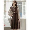 One-piece delivery for 2024 Spring College style leave: Two button-down Polo collar dresses for students, ME1375 Specification image